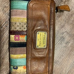 Fossil patchwork wallet